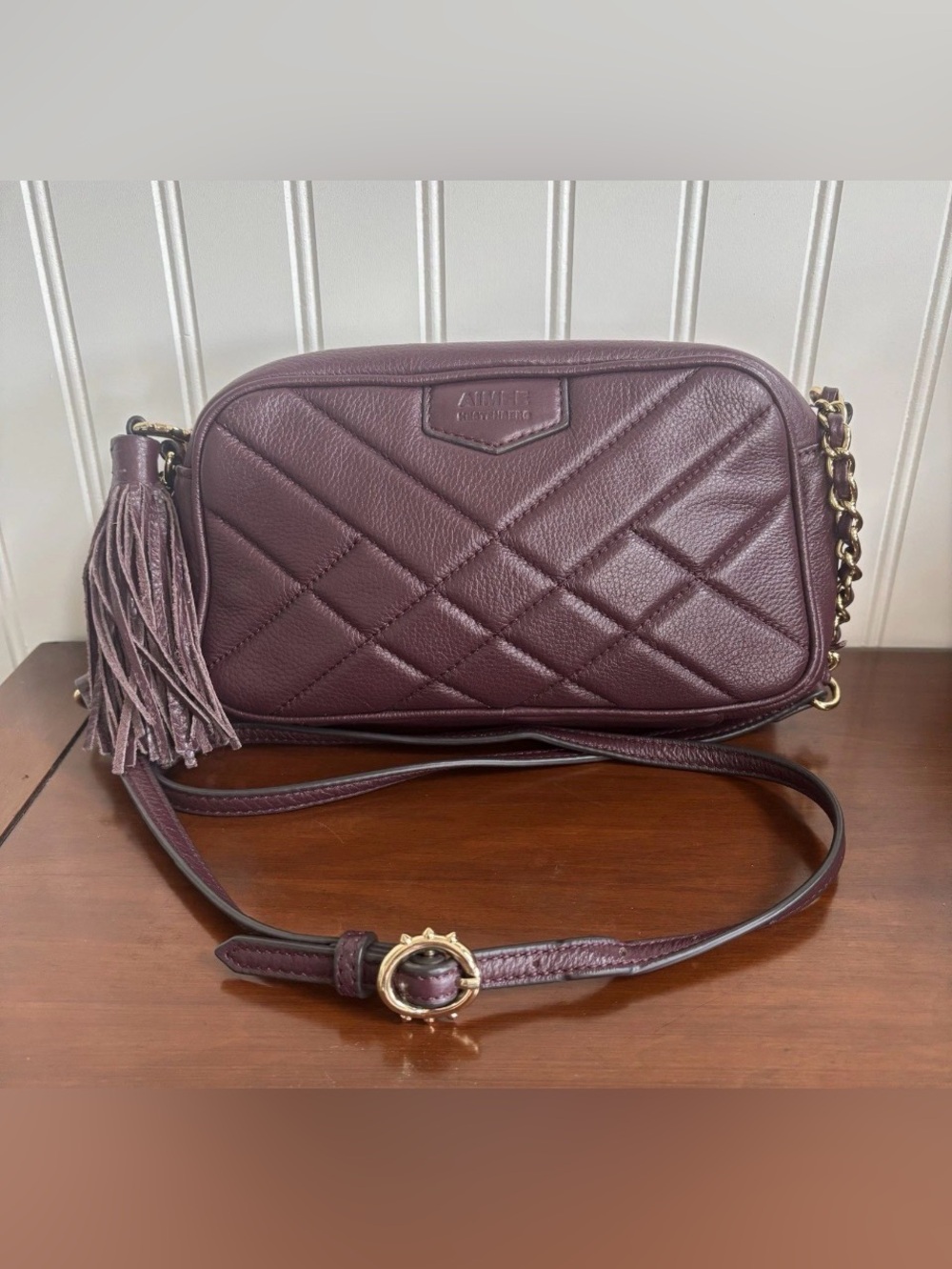 Aimee Kestenberg Quilted Crossbody Bag in Plum